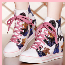 TOP quality autumn winter zipper Sport Fashion Hidden Wedge Heels Casual shoes Women Elevator High heels