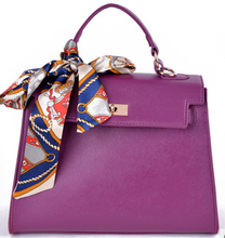 2014 new 8 colors purple blue lady tote and shoulder bag solid woman brand handbag 28CM