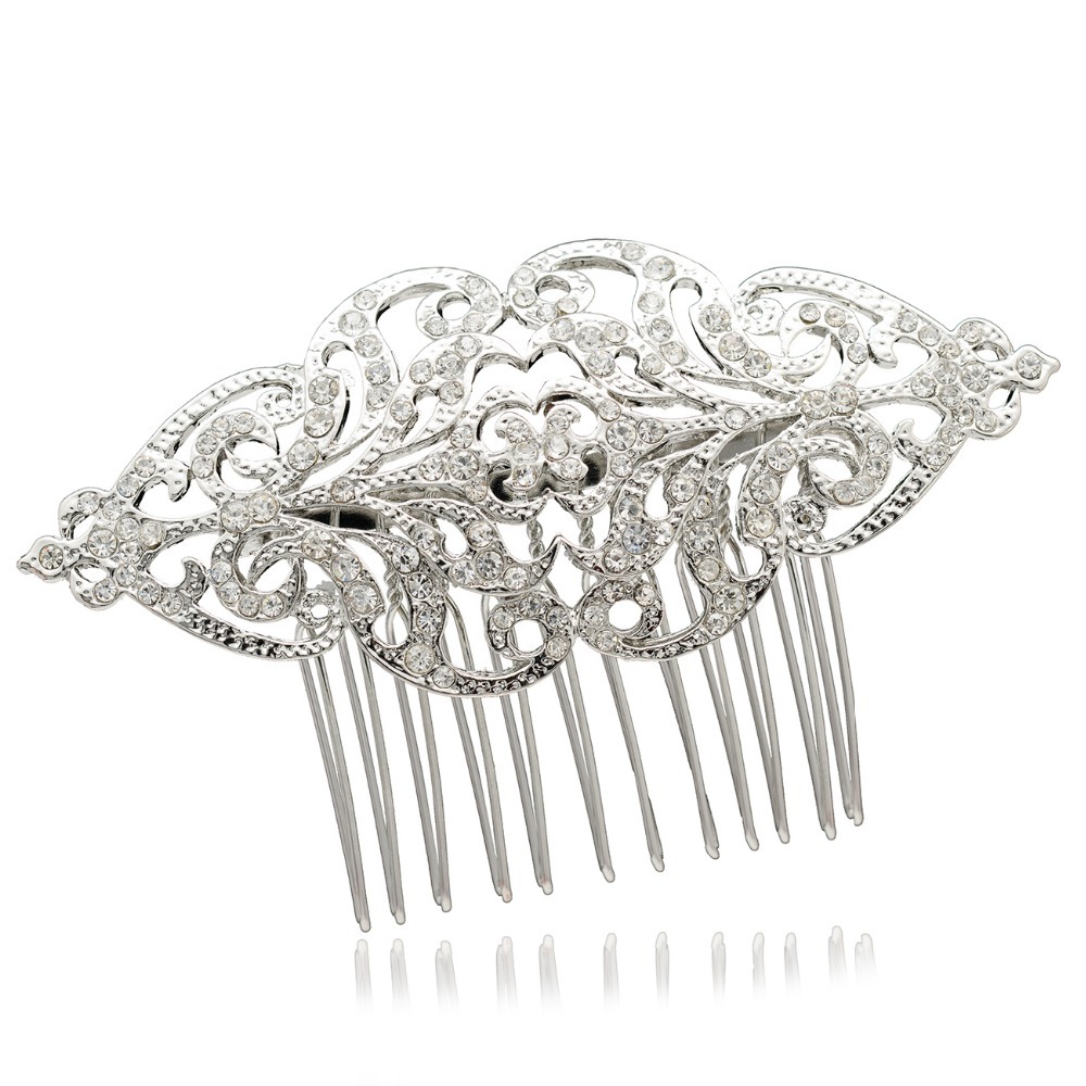 Free Shipping Europe Imperial Style hair jewelry Rhinestone Crystals Flower Hair Comb Women Wedding hair accessories