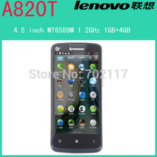 New arriving! A820T Unlocked Original Lenovo A820T mobile phone Quad core 4.5 inch 4GB ROM 8MP Russian Menu