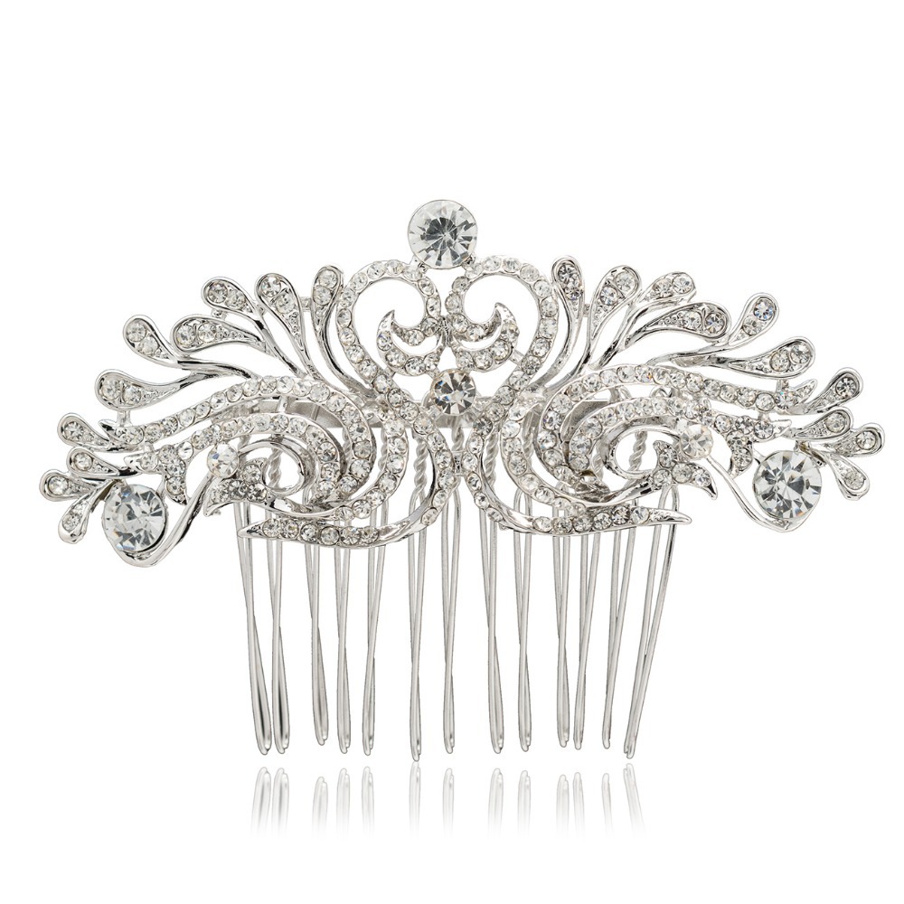 Wedding hair accessories Clear Rhinestone Crystal Comb Hair Jewelry for Bridal Banquet decorations Free Shipping CO2262R
