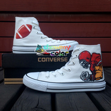 Converse All Star Shoes White Hand Painted Custom Ball Canvas Sneakers Men Women Gifts Shoes