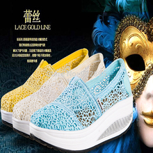 2014 Summer Shoes Women’s Sneakers Hook & Loop Velcro Sport Fashion Running Sneakers for Women Swing Wedges Shoes Free Shipping