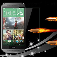 Tempered Glass! Clear Front  Screen Film For HTC ONE M8 Reinforced Protector Scratch-Resistant Top Quality RCD04162