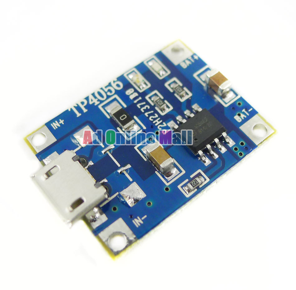 TP4056 1A Rechargeable Charging Board Charger Module Lithium Battery Plates MICRO USB Interface