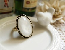 nj86  retro oval ring. Elliptic hollow out flower ring free shipping Fashion Jewelry