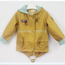 Fall 2015 New Children s Clothing Boys Kids Fashion Brand Leisure Pure Letter Striped Hooded Cotton