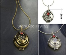 Hot Sale Stylish The Vampire Diaries Elena’s Vervain Antique Silver/Gold Locket Necklace jewelry vintage pendant necklace