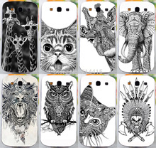 Cool Giraffe Family With Sunglasses Cute Animal Pattern Snap back Case/hard Cover For Samsung galaxy s3 i9300 mobile phone case