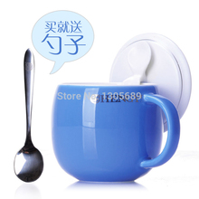 Ceramic cups mug lid filter cup creative cup flower tea lovers cup
