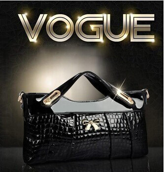 The new 2015 European and American fashion crocodile grain han edition leather handbag shoulder aslant bag