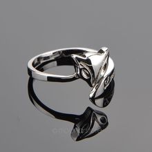 Fashion Delicate Love of Fire Fox Silver Plated Open Ring Women Adjustable Lovely Love Letters Finger