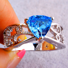 2015 Valentine s Chic Blue Topaz 925 Silver Ring Size 6 7 8 9 10 11