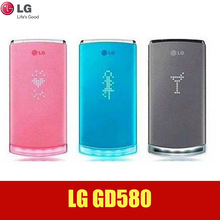 Original Unlocked LG Cookie GD580 cell phones Flip 2.8 inch TFT Screen External Hidden OLED Display Free shipping