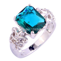 Delicate Green Topaz 925 Silver Ring Size 6 7 8 9 10 11 New Design New Fashion Jewelry Christmas Gift For Women