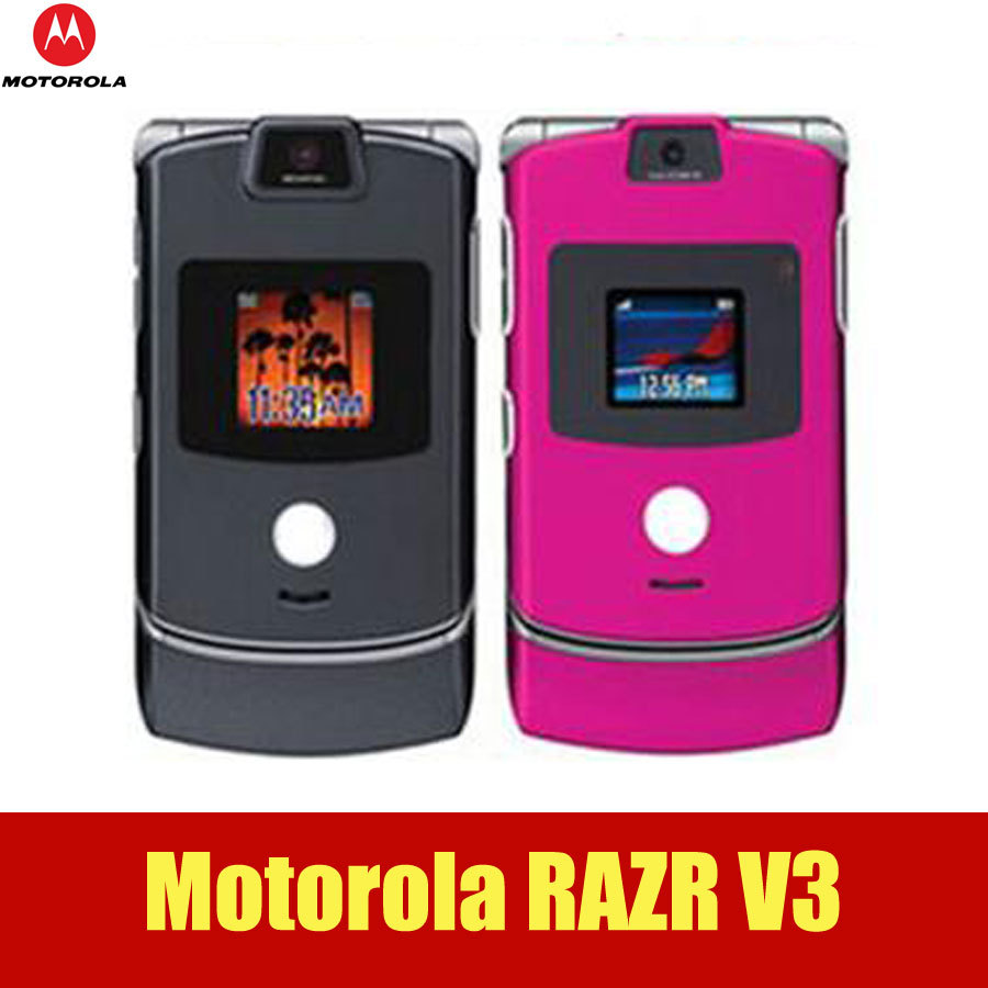 Unlocked Origina RAZR V3 Motorola Mobile Phone 2 2 inch Screen Multi Language Free Shipping