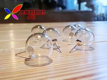 2014 new novelty ear stud earrings for women fashion stylish lovely transparent glass bubble ball brincos