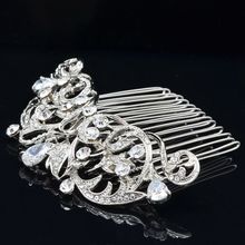 Free Shipping Rhinestone Crystals Clear Zircon Hair Comb Bridal Women Jewelry Wedding Hair Accessories CO2253R Wholesale