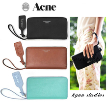 New ACNE Women Wallet Lady Acne bag Genuine Leather Women long Wallet Women calfskin Purses Acne