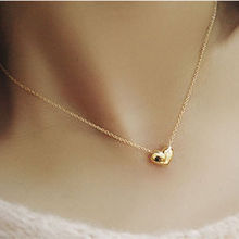 Pretty Gold Plated Heart Womens Bib Statement Chain Jewelry Pendant Necklace