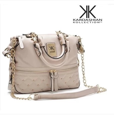 Fashion 2014 Kardashian Kollection Brand Black Chain Women s Handbag Shoulder Bag Big Bag KK Free