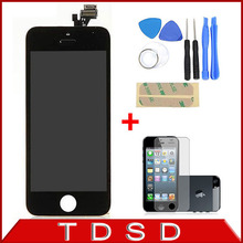 White / Black 100% Guarantee LCD Display Touch Screen Digitizer Assembly + Tools + Screen Protector for iPhone 5 Free Shipping