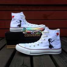 Hand Painted White Converse Sneaker Customizable Present for Men Women Canvas Shoes