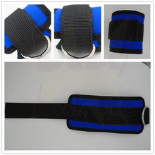 Cotton Gym Anchor Ankle D-ring Straps Cable Pad For Leg Thighs Hip Arm Fitness Strength Exercise