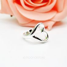 Free Shipping 925 Sterling Silver Ring Fine Fashion Zircon Sweetheart Silver Jewelry Ring Open Ring Gift