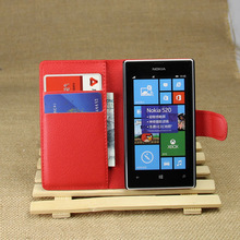 2014 Newest Ultra thin Mofi Flip PU Leather Case For Nokia Lumia 520 Mobile Phone Case