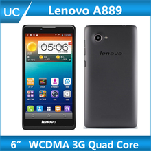 Original 6” Lenovo A889 MT6582 Quad Core Cellphone 1GB RAM 8GB ROM Android 4.2 Phone 8.0MP Camera WCDMA GPS Dual Sim GPS