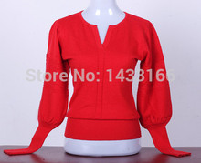 The New Lantern Sleeve V neck Cashmere Sweater Knit Large Size Women 5 Color Options Pullover