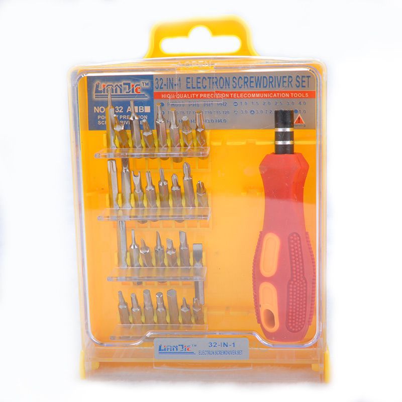 32 in 1 set Micro Pocket Precision Screwdriver Kit Magnetic Screwdriver cell phone tool repair box