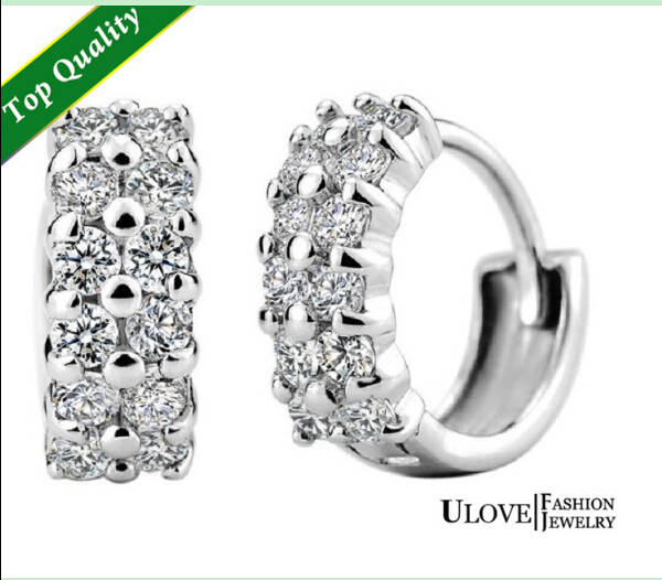 Серьги-гвоздики Ulove 60% 925 , Y043 925 Sterling Silver Earrings Stud