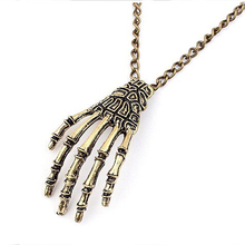 Hot Sale New Fashion Personalized Retro metal Punk Pendant Skeletons necklace statement jewelry for women Wholesale PD23