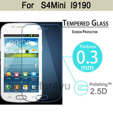 HD Clear Explosion-proof Tempered Glass Screen Protector Cover Guard Film for Samsung Galaxy S4 mini i9190 +TRACKING