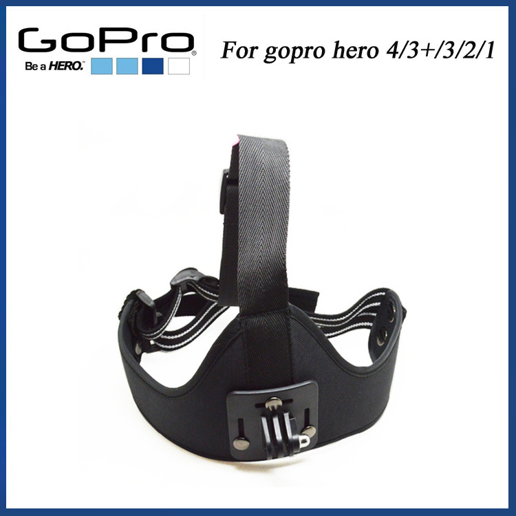 2015 New go pro accessories New Style Head Helmet Mount head strap go por camera parts