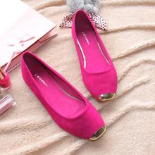 2015 Special Offer Hot Sale Basic Pu Zapatos Mujer Korean Version Of Sweet Scoop Shoes Flat