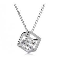 Necklace High Quality Cute Geometric Crystal Pendant Necklaces Accessories 2014 Fashion Vintage Jewelry For Woman Free