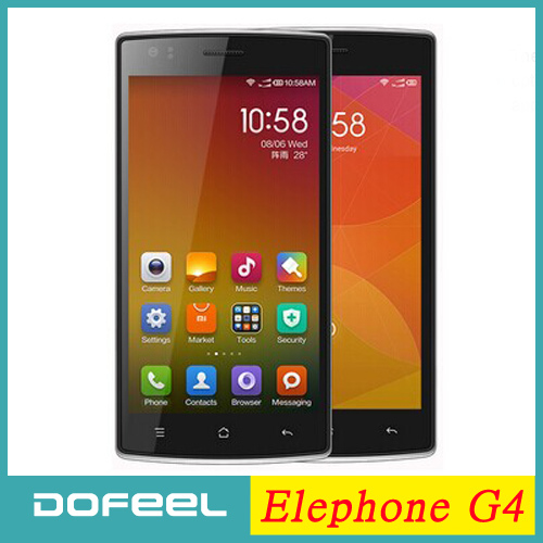 Original Elephone G4 Mobile Phone Android 4 4 MTK6582 Quad Core 5 1280 720 IPS Screen