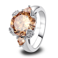 Free Shipping Fashion Jewelry Morganite 925 Silver Ring Size 6 7 8 9 10 11 New Year Gift For Lady Wholesale