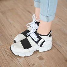free shipping new fashion sports lace spell color with a comfortable flat shoes Waterproof woman sneakers