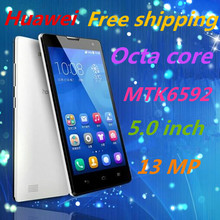 Original Huawei honor 3C Cell Phones MTK6592 Octa Core 2G RAM 16G ROM WCDMA 3G 5.0″IPS Android 4.4 Dual SIM Smart Mobile Phone