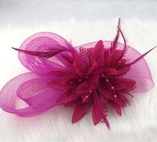 100pcs lot Wedding Bride Hair Accessories Feather Flower Mesh Headwear Marriage Party Ladies Hairband jt109