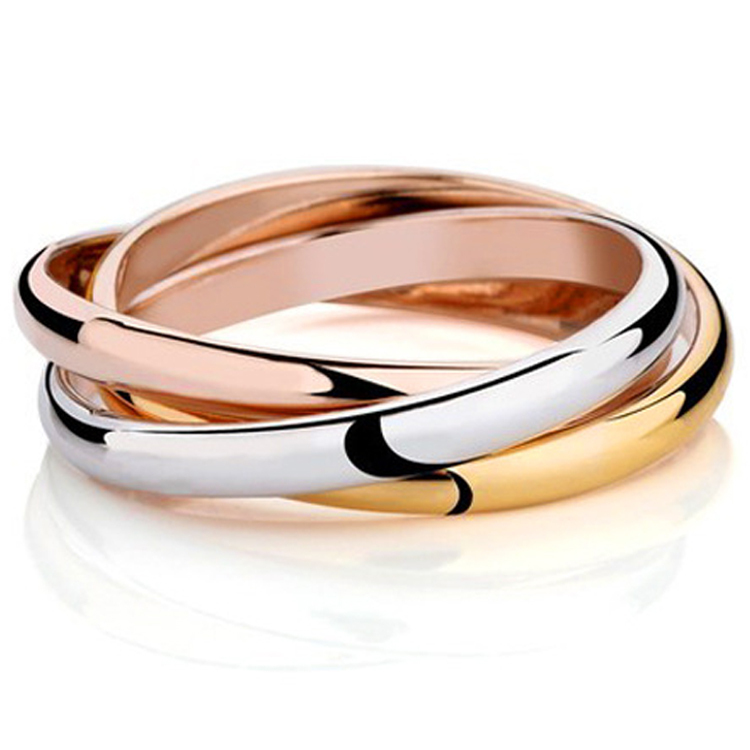 3 Color Anel 18K Gold Plated Brand Rings For Women Elegant Party Wedding Rings Rose Gold