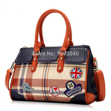 2014 new winter fashion minimalist style embroidery British Navy Shoulder Messenger Handbag