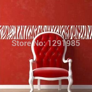 Stick room print Stripe Bedroom Dorm  decor  Wall DIY Black Living Decal zebra Zebra Print diy Art