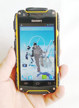 yellow Discovery V8 4 0 inch Smart Phone Android 4 2 MTK6582 cell phones Waterproof Dustproof