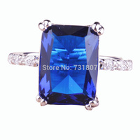 2015 Fashion Attractable Sapphire Quartz Silver Ring Size 6 7 8 8 10 11 Women Jewelry Wholesale Free Shipping