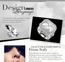 Christmas Love Ring Gift Fashion 18K Platinum Plated Geometric Ring Made With Genuine Austrian Crystal SWA
